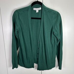 Amazon Essentials Womens LG Green Long Sleeve Knit Button Front Cardigan Sweater